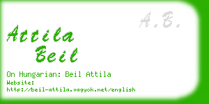 attila beil business card